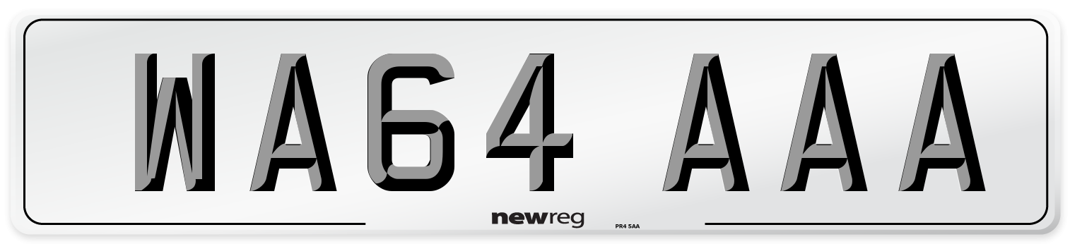 WA64 AAA Number Plate from New Reg